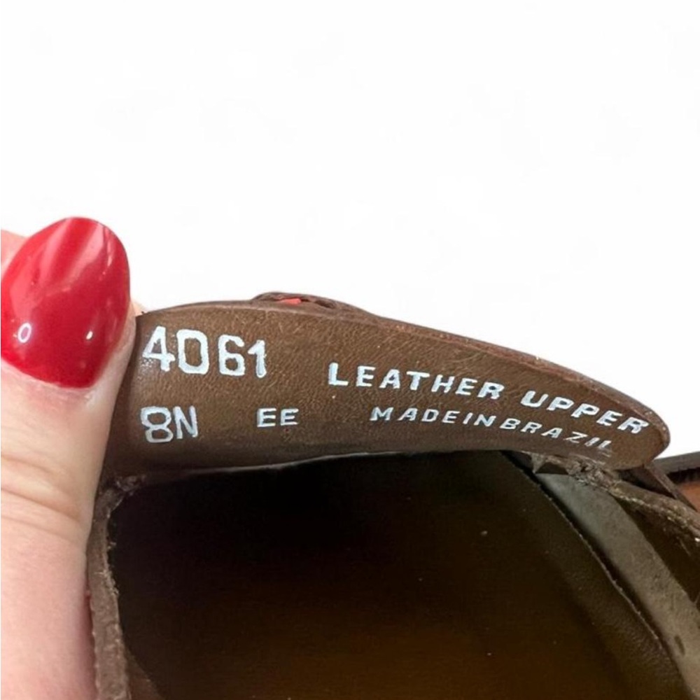 Vintage G.H. Bass & Co. Women's Brown Leather Loafer Flats Penny Keeper Size 8N - Picture 7 of 8